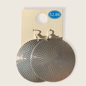 Silver Hoop Woven Earrings